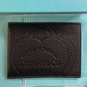 Tiffany & Co. Return to Tiffany® Black Leather Card Case – New in Box
